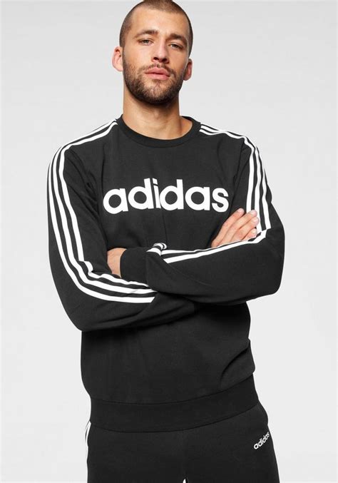 adidas sweatshirt weiß blaue streifen|Adidas Man Essentials 3.